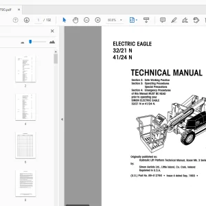 SIMON 32/21 N 41/24 N ELECTRIC EAGLE TECHNICAL MANUAL 89-412790 - PDF