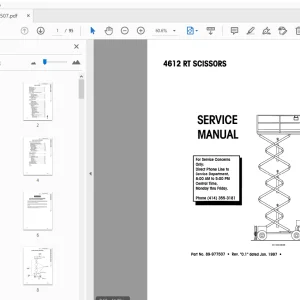 SIMON 4612 RT SCISSORS SERVICE MANUAL 89-977507 - PDF DOWNLOAD