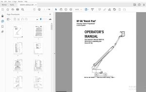 SIMON AERIALS RP 66 ELECTRO PROPORTIONAL OPERATOR'S MANUAL 89-165302 - PDF