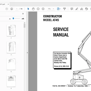 SIMON AT45 CONSTRUCTOR SERVICE MANUAL 89-445007 - PDF