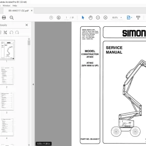 SIMON CONSTRUCTOR AT30C AT40C SERVICE MANUAL - PDF DOWNLOAD