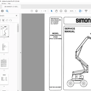 SIMON CONSTRUCTOR AT40C SERVICE MANUAL -  PDF DOWNLOAD
