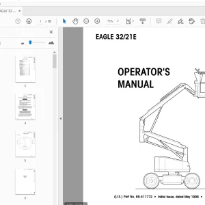 SIMON EAGLE 32/21E OPERATOR'S MANUAL 89-411772 - PDF