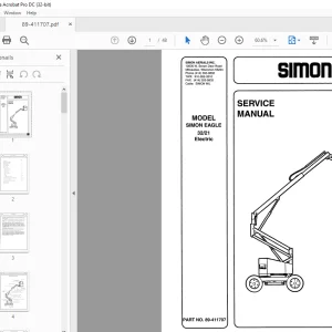 SIMON EAGLE 32/21 Electric SERVICE MANUAL - PDF DOWNLOAD