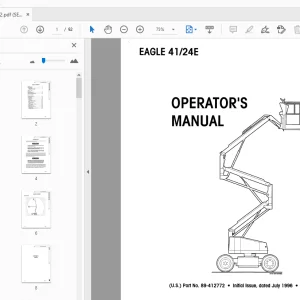 SIMON EAGLE 41/24E OPERATOR'S MANUAL 89-412772 - PDF