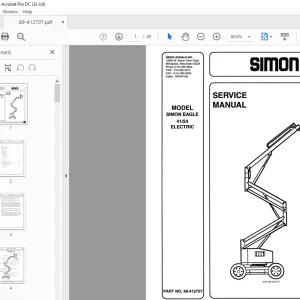 SIMON EAGLE 41/24 Electric SERVICE MANUAL 89-412707 PDF