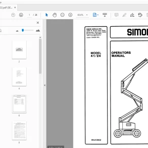 SIMON MODEL 41/24 OPERATORS MANUAL 89-412002 - PDF