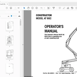 SIMON MODEL 60C CONSTRUCTOR OPERATOR'S MANUAL 89-446002 - PDF