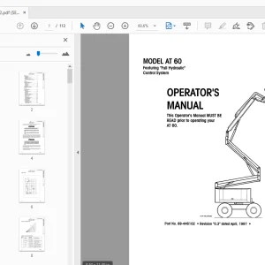 SIMON MODEL AT 60 FULL HYDRAULIC OPERATOR'S MANUAL 89-446102 - PDF DOWNLOAD
