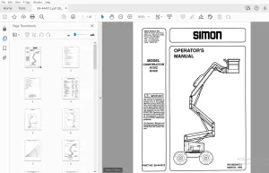 SIMON MODEL CONSTRUCTOR AT30C AT40C OPERATOR'S MANUAL - PDF