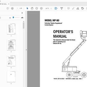 SIMON MP 60 ELECTRO PROPORTIONAL OPERATOR'S MANUAL 89-161302 - PDF DOWNLOAD