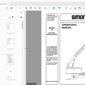 SIMON MP ELECTRO-PROPORTIONAL OPERATOR'S MANUAL 89-100302 - PDF