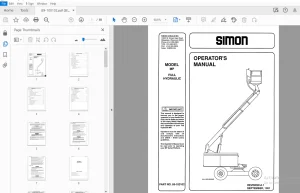 SIMON MP FULL HYDRAULIC OPERATOR'S MANUAL 89-100102 - PDF