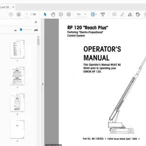 SIMON RP 120 ELECTRO-PROPORTIONAL OPERATOR'S MANUAL 89-126302 - PDF DOWNLOAD