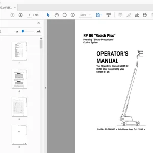 SIMON RP 86 REACH PLUS OPERATOR'S MANUAL 89-186302 - PDF DOWNLOAD