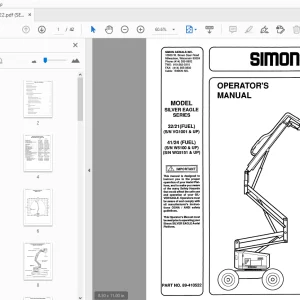 SIMON SILVER EAGLE SERIES 32/21 41/24 (FUEL) OPERATOR'S MANUAL - PDF