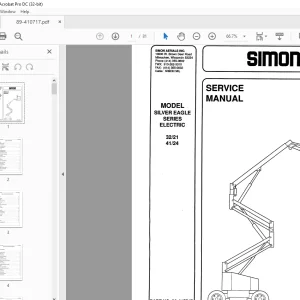 SIMON SILVER EAGLE SERIES ELECTRIC 32/21 41/24 SERVICE MANUAL