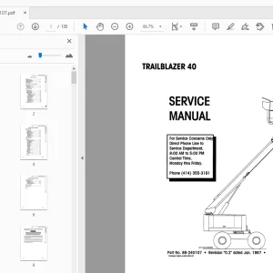 SIMON TRAILBLAZER 40 SERVICE MANUAL 89-240107 - PDF DOWNLOAD