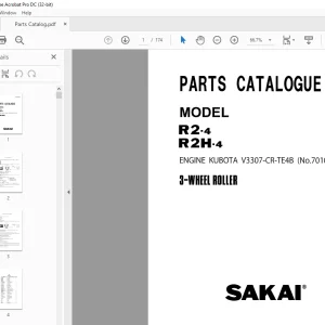 Sakai 3-Wheel Roller R2·4 R2h·4 Parts Manual - PDF DOWNLOAD