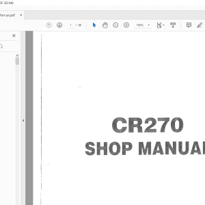 Sakai CR270 Shop Manual - PDF DOWNLOAD