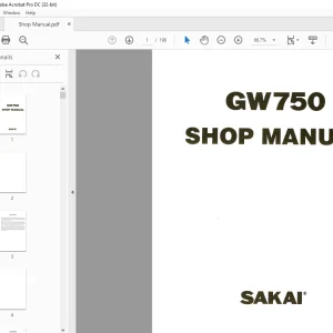 Sakai GW750 Shop Manual - PDF DOWNLOAD