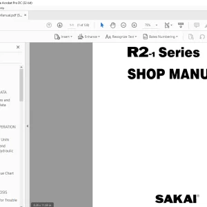 Sakai R2-1 Series Shop Manual - PDF DOWNLOAD