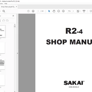 Sakai R2-4 Shop Manual 3498-6634A-0 - PDF DOWNLOAD