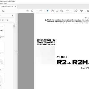 Sakai R2-4R2H-4 Operating & Maintenance Manual - PDF DOWNLOAD
