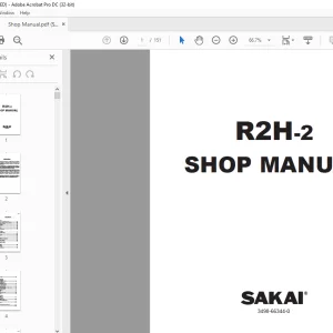 Sakai R2H-2 Shop Manual  - PDF DOWNLOAD