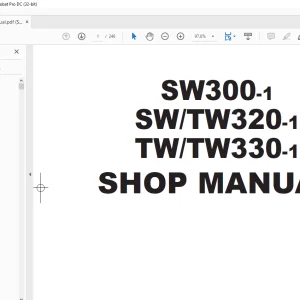 Sakai SW300-1 SW/TW320-1 TW/TW330-1 Shop Manual 3498-64454-0