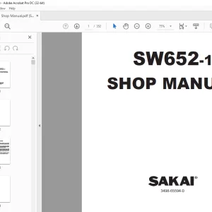 Sakai SW652-1 Shop Manual – PDF DOWNLOAD