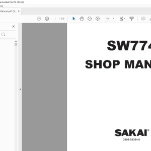 Sakai SW774 Shop Manual - PDF DOWNLOAD