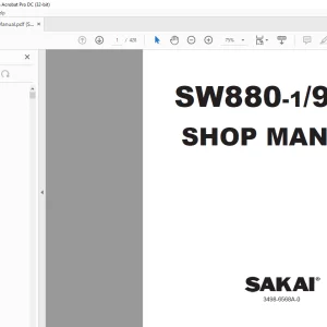 Sakai SW880-1990-1 Shop Manual 3498-6568A-0 - PDF DOWNLOAD