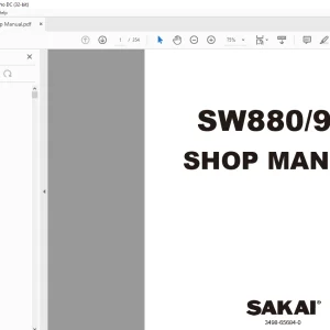 Sakai SW880/990 SHOP MANUAL 3498-65684-0 -  PDF DOWNLOAD