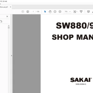 Sakai SW880/990 Shop Manual 3498-65684-0 - PDF DOWNLOAD