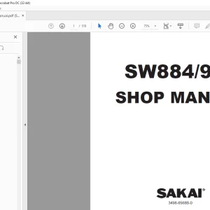 Sakai SW884/994 SHOP MANUAL 3498-6568B-0 - PDF DOWNLOAD