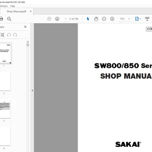 Sakai SWS00/850 Series Shop Manual - PDF DOWNLOAD