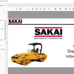 Sakai Vibrating Roller 884 Diagnostic Information MANUAL - PDF DOWNLOAD