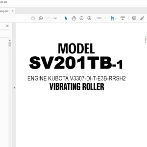 Sakai Vibrating Roller SV201TB-1 Parts Manual - PDF DOWNLOAD