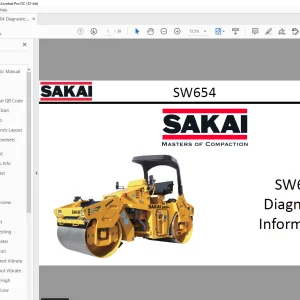 Sakai Vibrating Roller SW654 Diagnostic Information Manual PDF