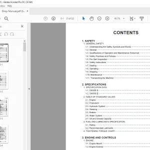 Sakai Vibrating Roller SW800-II /850II Shop Manual  - PDF DOWNLOAD