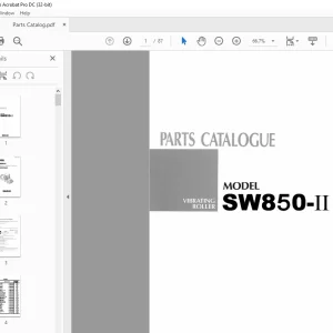 Sakai Vibrating Roller SW850-II Parts Manual - PDF DOWNLOAD