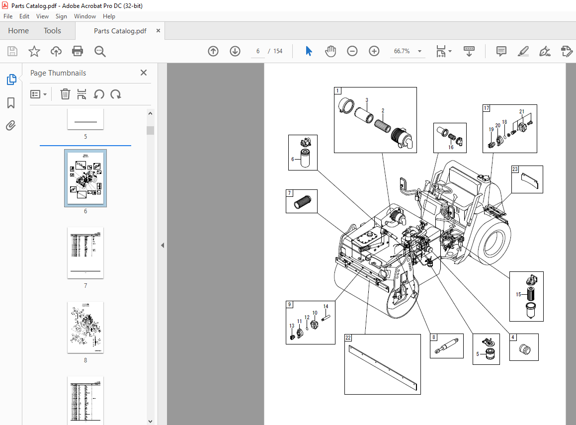 Sakai Vibrating Roller TW504 Parts Catalogue Manual - PDF DOWNLOAD ...