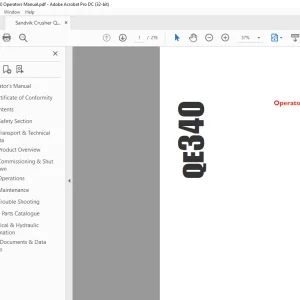 Sandvik Crusher QE340 Operators Manual - PDF DOWNLOAD