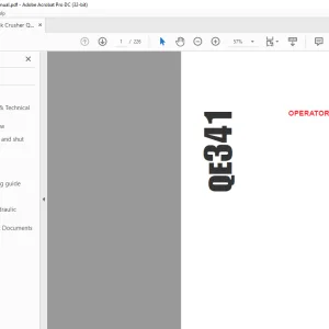 Sandvik Crusher QE341 Operators Manual  - PDF DOWNLOAD
