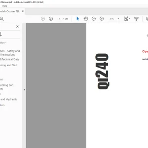 Sandvik Crusher QI240 Operators Manual  - PDF DOWNLOAD