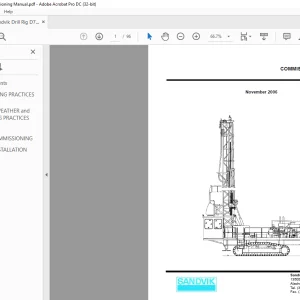 Sandvik Drill Rig D75KS Commissioning Manual  - PDF DOWNLOAD