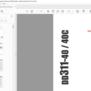 Sandvik Drill Rig DD311-40C Operators Manual_78495128 - PDF DOWNLOAD