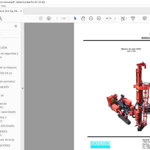 Sandvik Drill Rig DR560 MANUAL DE MANTENIMIENTO PDF