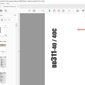Sandvik Drilling Hydraulics DD311-40  40C Operators Manual_78495128